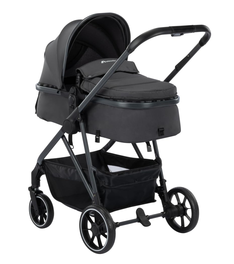 Bebeconfort Brume Trio, cochecito 3 en 1 con silla de coche, de 0 a 4 años, set de cochecito ligero, mecanismo de plegado compacto, Mineral Graphite
