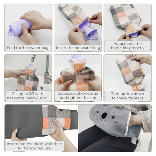 Image of Lifelong 1000ml Hot Water Bag with Waist Belt | Hot Water Bottle for Pain Relief | Hot Pack Warmer for Period Cramps, Back & Muscle Relief | Multipurpose Use with Hand Pocket & Leakproof (LLEHWB36)