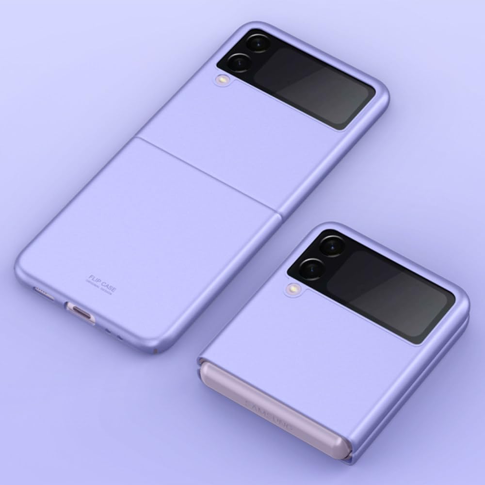 Do Samsung Galaxy Z Filp 3 Filp3 5G Luksusowa matowa obudowa w dotyku Odporna na wstrząsy obudowa telefonu Wytrzymała, cienka twarda obudowa Capa, fioletowa, do Z Filp 3