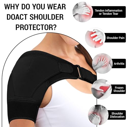 Bettinay Rotator Cuff Shoulder Support, Adjustable Shoulder Brace for Men Women Frozen Shoulder Compression Sleeve - Image 4