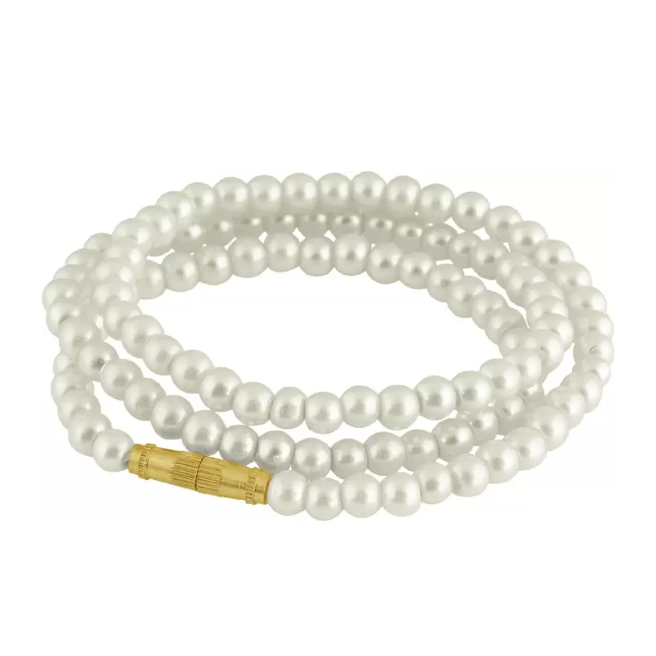 Fullos Beauty Round Imitation Pearl Necklace Wedding Pearl Christmas Necklace for Brides, Plastic, Pearl