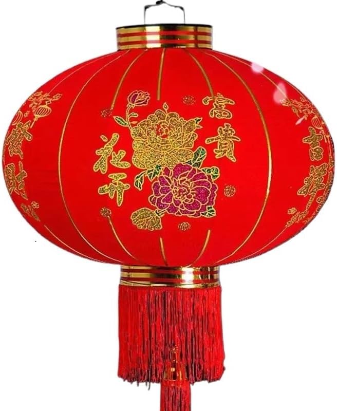 Red Chinese Lanterns Red Lantern Chinese New Year Hanging Lanterns Spring Festival Street Pendants Chinese Traditional Home Decor Red Traditional Hanging Lantern ( Color : 4 , Size : Diameter 36cm )
