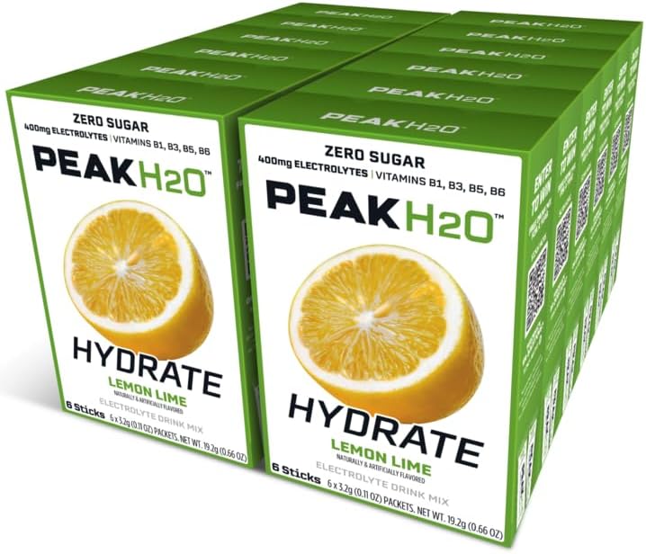 Juicy Mixes PeakH20 Electrolytes Powder Hydration Packets (Lemon Lime)