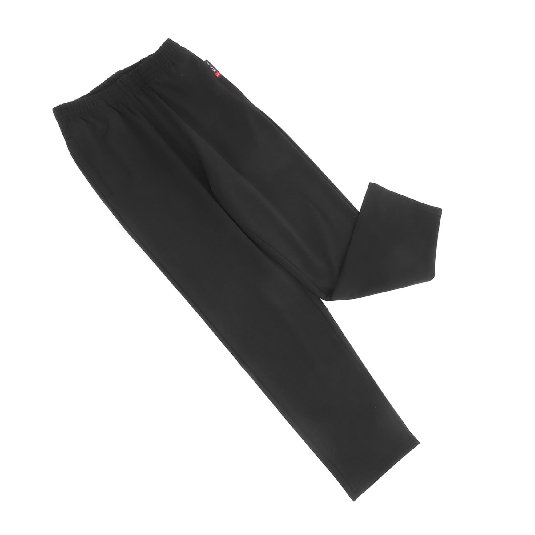 Schwarze Kochhose Herren mit Elastischem Atmungsaktiv Funktionale Taschen Ölresistent Bequem für Küche Restaurant Arbeit und Freizeit XL