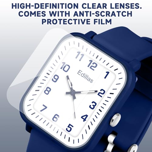 Image of Edillas Kids Teens Watch Analog Girls Boys, Waterproof Stylish Watch for Children,Students with Soft Silicone Strap for Kids Teens 4-16 Years Old
