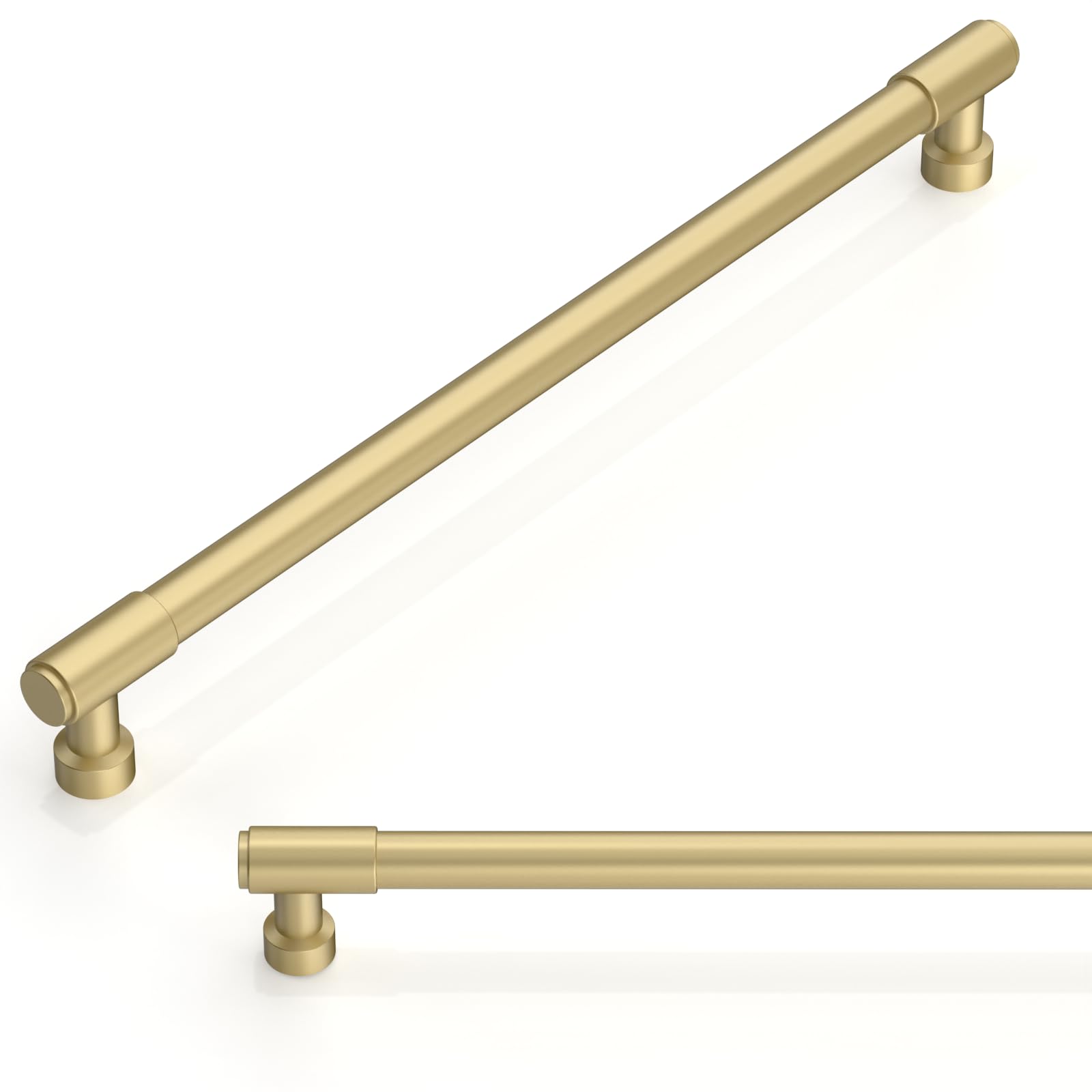 Talentedeco 10 Pack Brushed Gold Cabinet Pulls 10 Inch(254mm) Kitchen Cupboard Handles Cabinet Hardware for Drawer Pulls — image 1