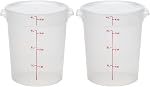 Cambro Contenants de stockage des aliments avec lids (sans BPA) - 4 Conteneur de stockage des aliments à quart (2 Boîte)