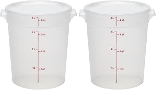 Cambro Food Storage Containers with Lids (BPA-Free) - 4 Quart Food Storage Container (2 Pack)