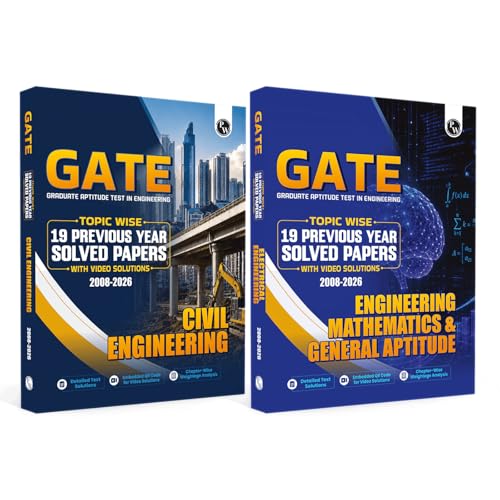 Image of PW GATEWALLAH Civil Engineering and Engineering Mathematics & General Aptitude Combo Set of 2 Books Topicwise Previous Years Solved Questions For 2027 Exams