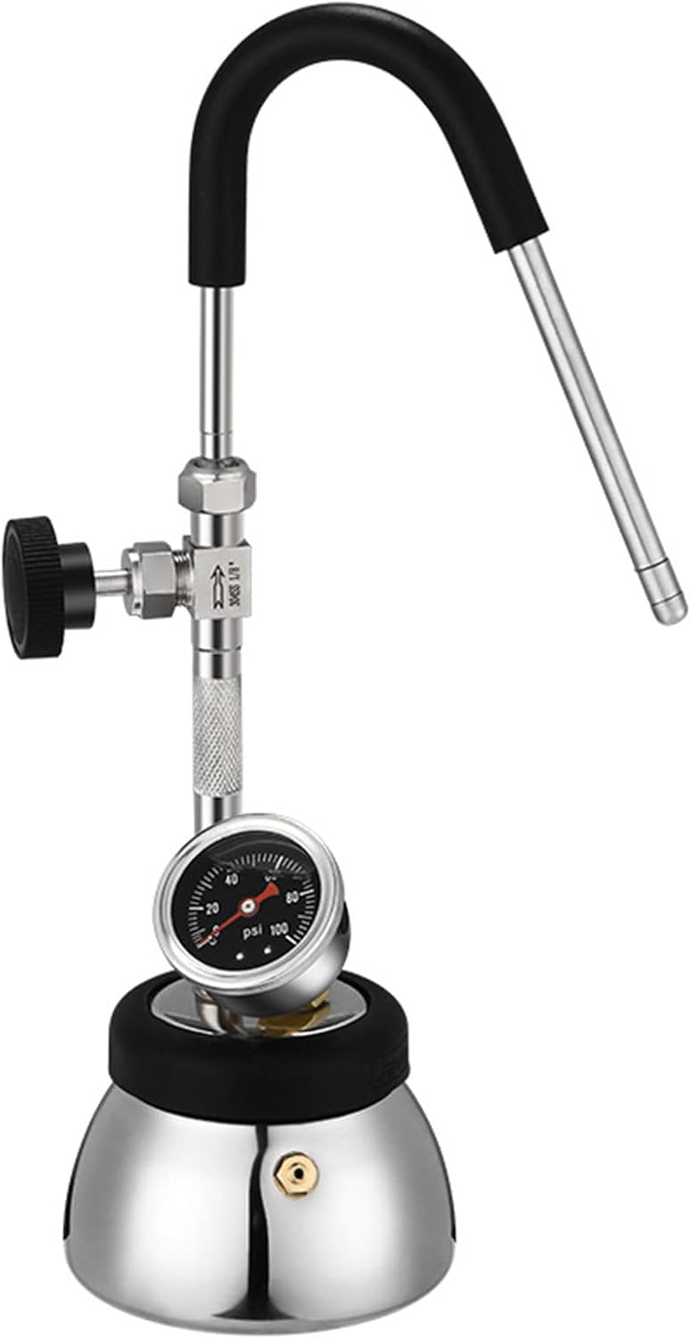 Elegant Milk Steamer with 3-Hole Nozzle Portable for Cappuccino Rustless Coffee Frothing Pitcher