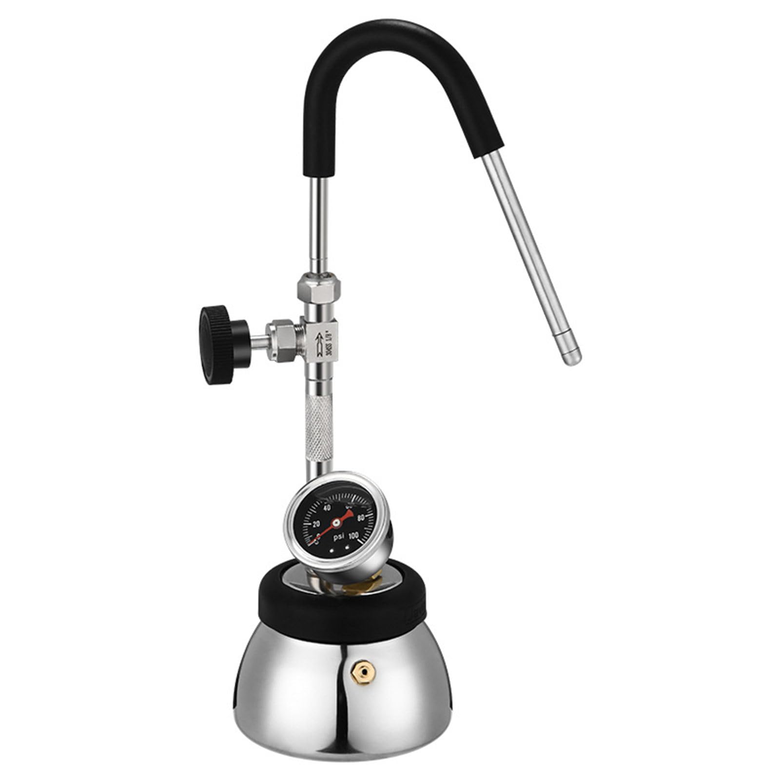 Espumador de leche de acero inoxidable de 300ML con ergonómico para uso doméstico jarra de café de calidad comercial
