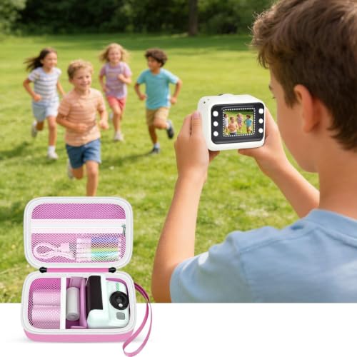 Maleta para cámara instantánea infantil rosa miniatura 6