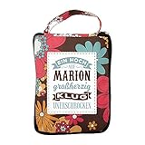 History & Heraldry Design Top Lady Tasche: Marion/Einkaufstasche, Strandtasche, Sporttasche, Blumenmuster/vielseitig, praktisch, personalisiert mit Name und Spruch