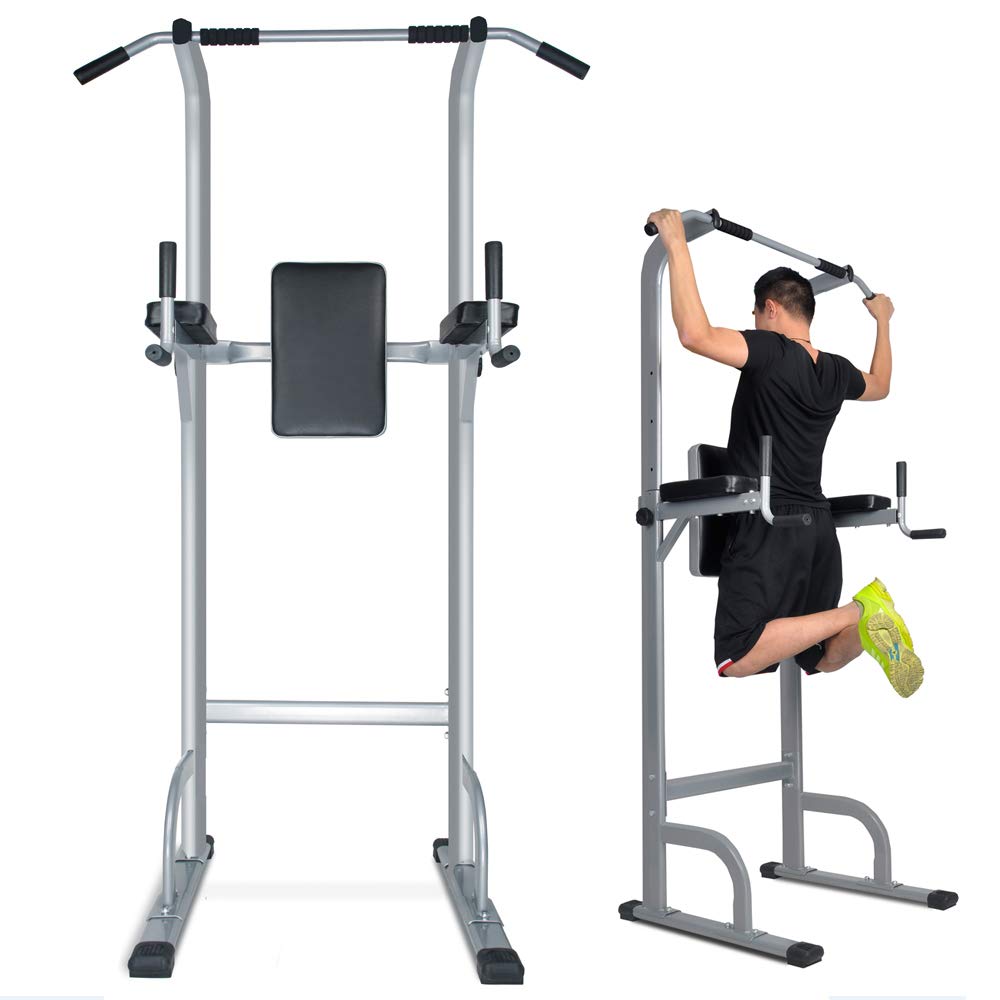 Power Tower,Adjustable Height Dip Stands Multi-Function Pull Up Bar Standing Tower Gym Equipment Sports