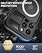 Lanhiem Magnetic for iPhone 15 Pro Max Case, IP68 Waterproof Dustproof Case, [Compatible with Magsafe] [Built-in Screen Protector] Full Body Heavy Duty Rugged Phone Cover 6.7 inch, Black/Clear