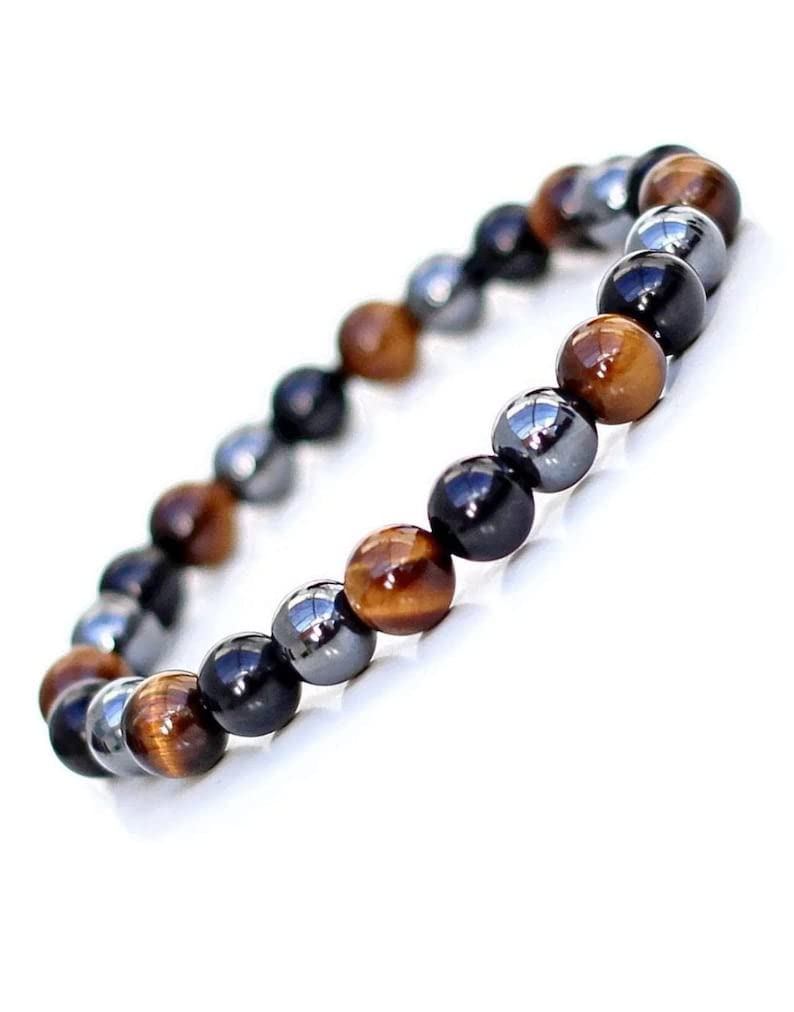 A-One Crystal Triple Protection Bracelet Natural Hematite, Tiger Eye, Black Obsidian Gemstone Crystal Beads Stretch Bracelet to Bring Luck and Prosperity for Men and Women (B0BN1J4BSD) Amazon Price History, Amazon Price Tracker