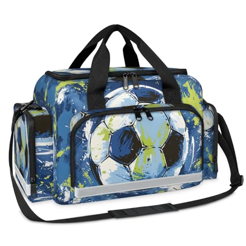 GzLeyigou First Aid Bags Empty, Glitter Soccers Emergency Bag Pretty Football First Aid Kit Multiple Compartment Kit Carrier On Call Trauma Bag For Paramedics Emergency Medical Supplies Kit