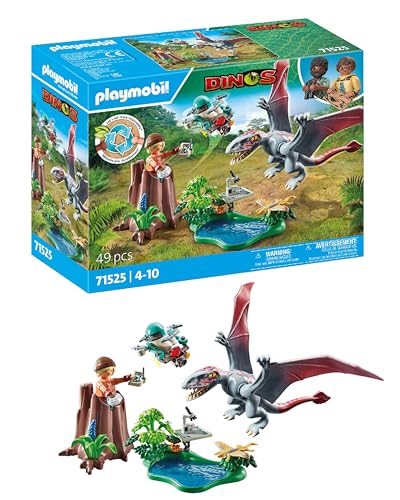 PLAYMOBIL Dinos 71525 Observatorio del dimorphodon, Que Incluye un dron con cámara y Otros Accesorios emocionantes, detallados Juguetes para niños a Partir de 4 años