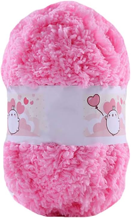 2.2lbs Pink Pipsqueak Yarn Crochet Coral Fleece Yarn Knitting Yarn Fluffy Fuzzy Yarn Fancy Blanket Sweater Hat Yarn DIY Bag Yarn