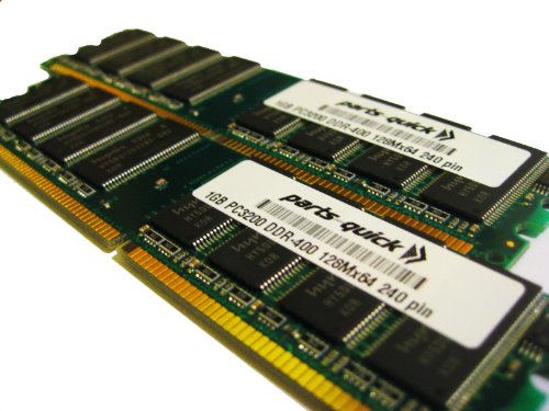2GB 2 X 1GB PC3200 400MHz 184 pin DDR SDRAM Non-ECC DIMM Desktop
