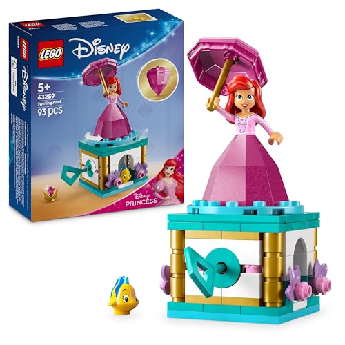 LEGO ǀ Disney Princess Ariel Ballerina - Trottola Giocattolo con Mini Bambolina, Figura di Flounder e Accessori come un...