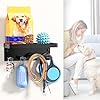 Dog Leash Holder for Wall, Key Holder Wall Mount, Metal Dog Leash Hooks, Pet Stuff Storage Shelf for Leash Hanger, Entryway Organizer Key Rack for Pet Collar, Treats, Toys, Mail