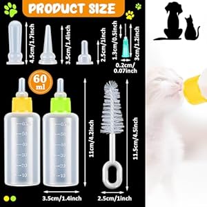 16 Pieces Pet Feeding Bottle Kit Kitten Bottles Kitten Milk Replacer Puppy Milk Feeder with Replacement Nipples Puppy Feeding Bottles for Newborn Small Animals Nursing Supplies yellow Green  Cucciolini Doodles 16 pieces pet feeding bottle kit kitten bottles kitten milk replacer puppy milk feeder with replacement nipples puppy feeding bottles for newborn small animals nursing supplies yellow green   cucciolini doodles