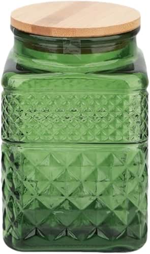 61oz Square Glass Canister, Candy Jar with Lid, Glass Food
