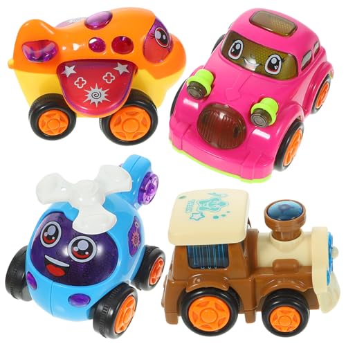 Beaupretty 4 Stück Teiliges Pull Back Kompakte Verschleißfeste Kinderfahrzeuge Umweltfreundlich Einfach zu Bedienen für Eltern Junge Mädchen Spiel und Kleine Hände Zufällige Zufällige Farbe
