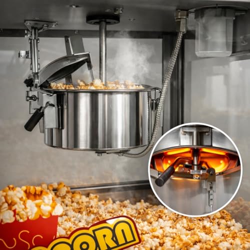 Image of Universal Machinery Popcorn Maker Machine for Commercial & Home | Heavy Duty Stainless Steel Popcorn Popper | Fast Heating, Large Capacity | Ideal for Parties, Events, Movie Nights & Snack Bars