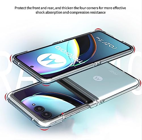 Image of Lustree Motorola Moto Razr 40 Ultra 5G Back Cover Case - Ultra Premium 360* Protection Hard Polycarbonate Lightweight Case Full Body Protective Back Cover Case (Clear)