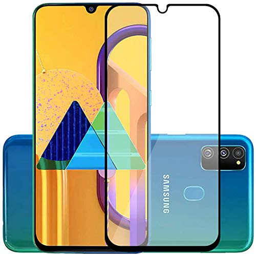 Image of Screen Protector for Samsung Galaxy M30 / M30S / M31 / M21 (Black) Tempered Glass Edge-to-Edge 6D Screen Guard With Installation Kit