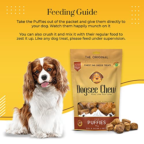 Dogsee Chew Puffies | 100% Natural Himalayan Yak