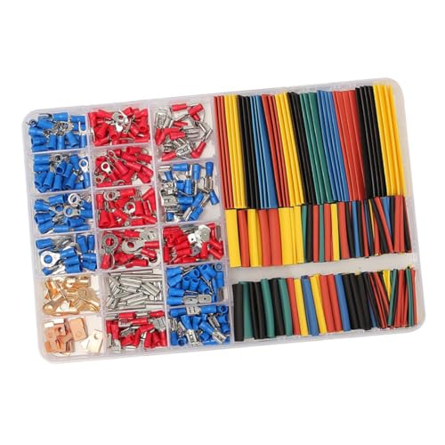 Unomor 678Pcs Wire Terminals Crimp Connector Set with Heat Shrink Tubes Insulated Electrical Connectors for Auto Mechanics Garages and Workshops Compact Storage Case Included