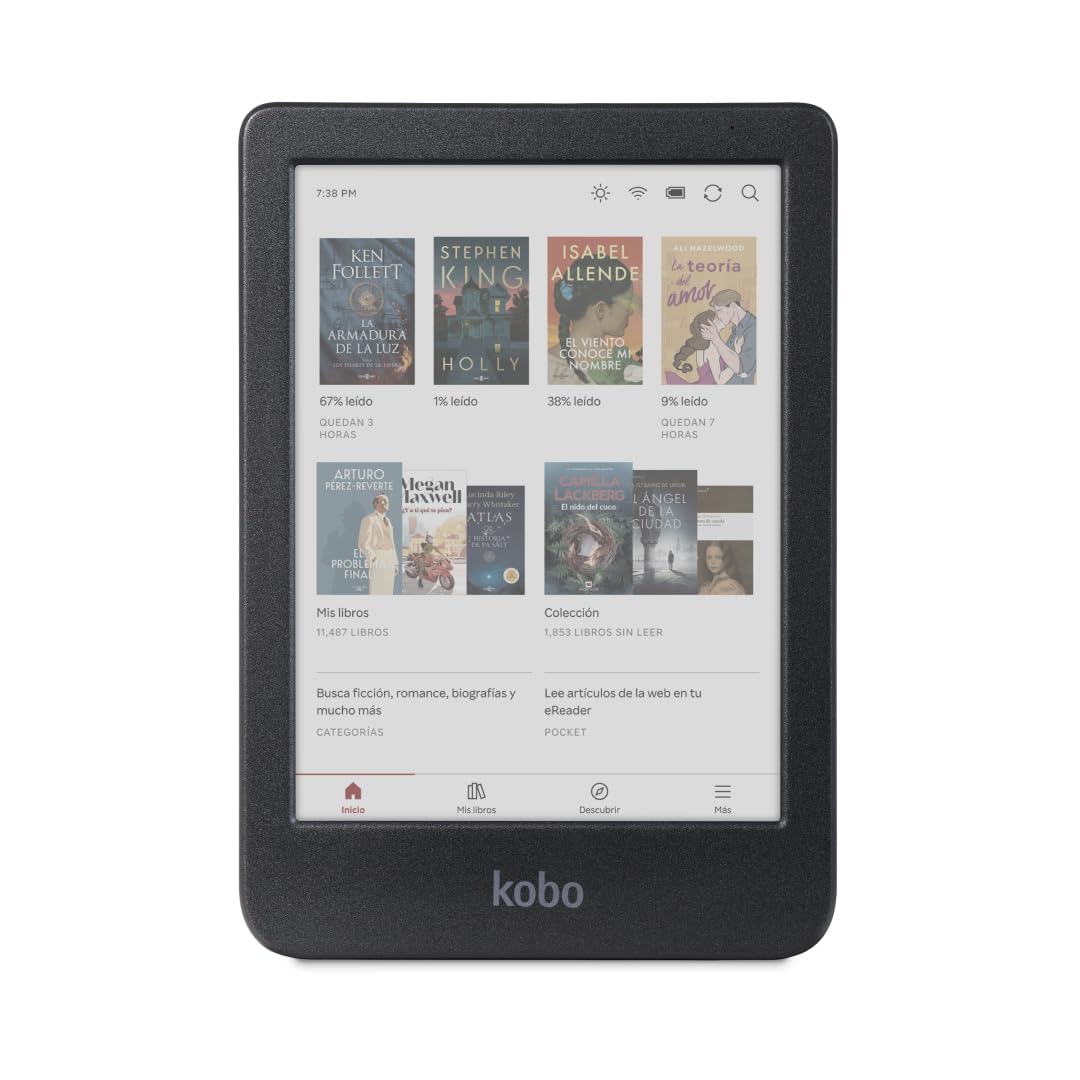 Kobo Clara Colour | Lector electrónico a Color | Pantalla E-Ink Kaleido™ 3 de Color sin Reflejos de 6 Pulgadas | Opción de Modo Oscuro | Resistente al Agua| Audiolibros | 16 GB de Almacenamiento
