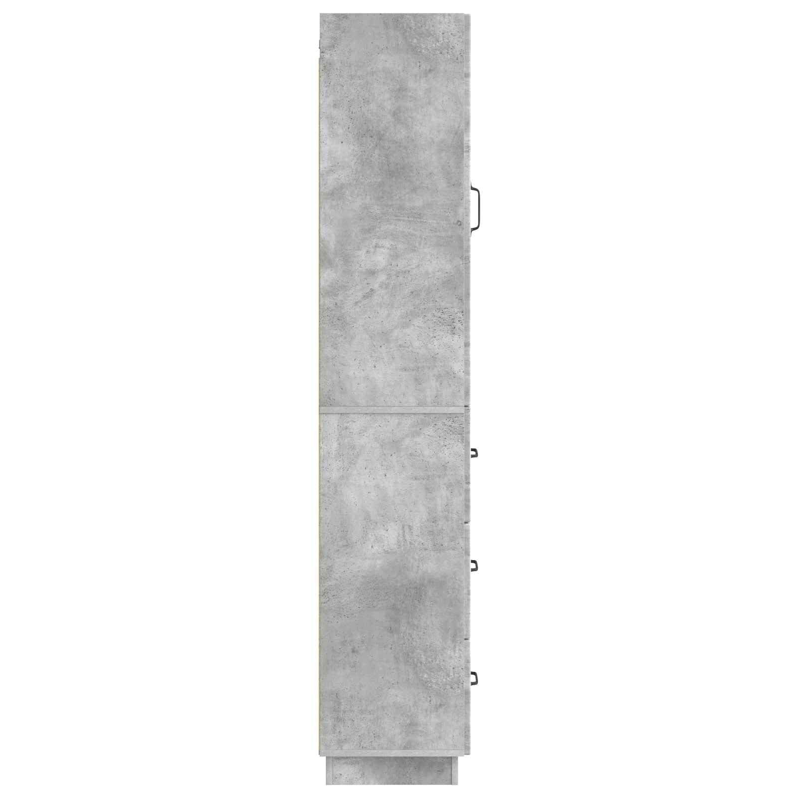 Zestaw szaf 2 szt. szary betonowy materiał drewnopochodny 33 x 34,5 x 87 cm z szufladami i półkami, uniwersalna szafka do przechowywania do biura, gospodarstwa domowego, korytarza, garażu