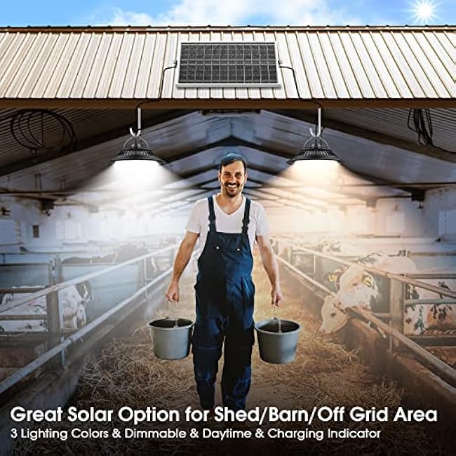 Solar Shed Lights Pendant Lights Solar Hanging Chandelier Lights 3200K/4000K/6000K