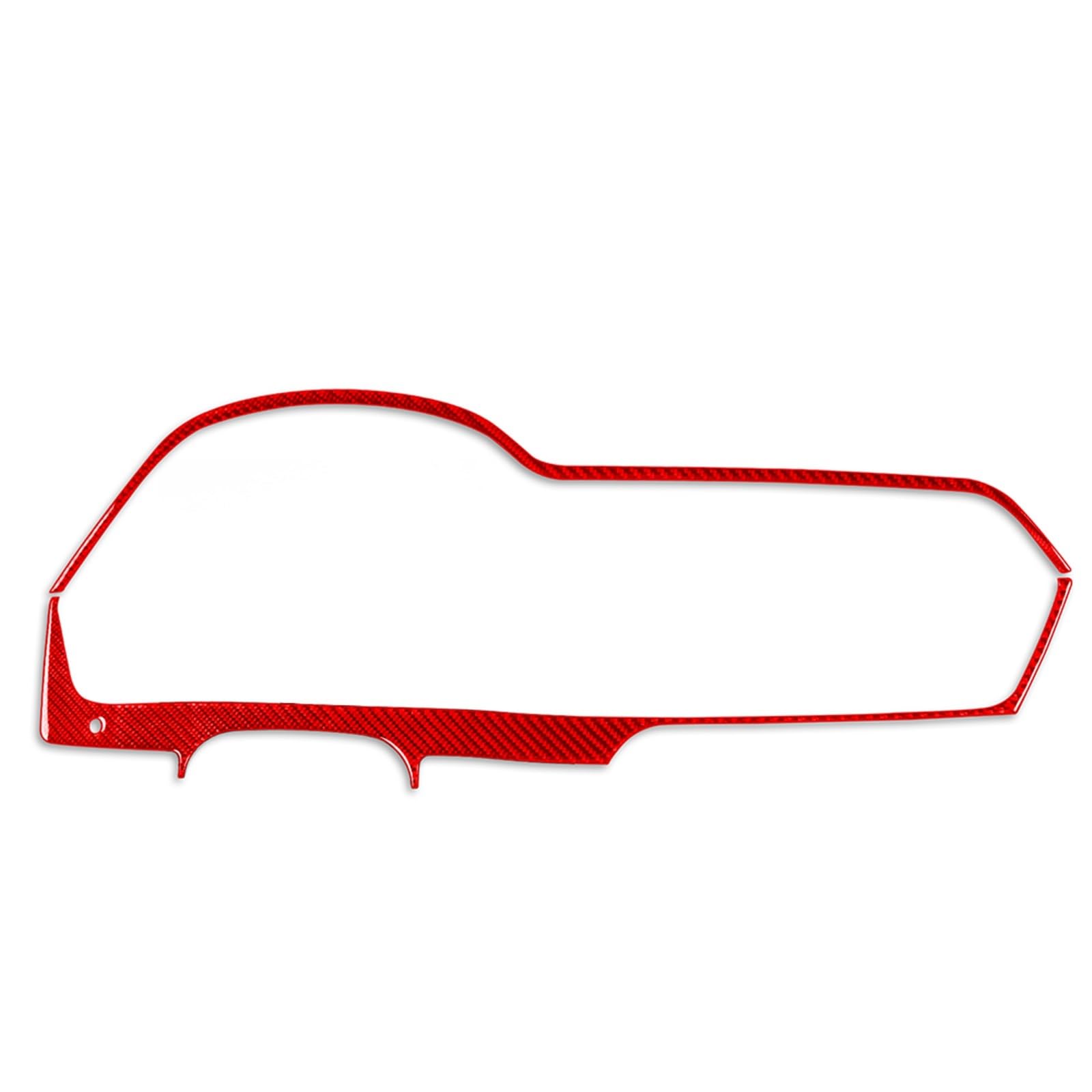 Mbxpxe Red Lhd Trim Sticker Accessories Real Carbon Fiber Speedometer Dashboard Cover Trim Interior Sticker Modification For Benz W204 2012 2013 2014 Car Interior Decoration(Red Lhd)