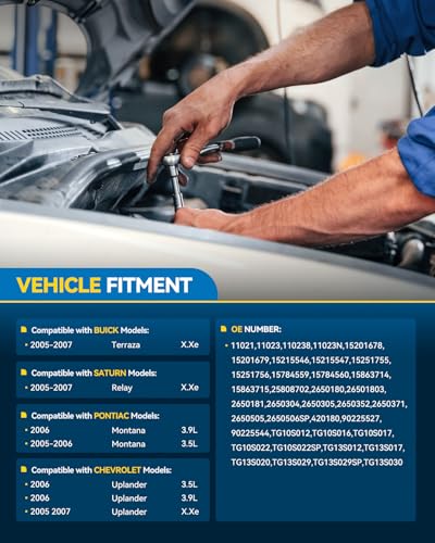 Image of PHILTOP New 11023N 125A Alternator Fit with Chevy 2005, 2007-2008 Uplander | Alternator for 2006 Uplander 3.5L /3.9L,2005-2007 Terraza,2005-2006 Montana 3.5L,2005-2007 Relay,2006 Montana 3.9L