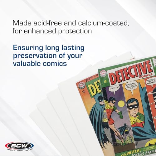 Image of BCW Silver Age Comic Book Bags and Boards | 200 Packs | Acid-Free Comic Book Storage | Clear Comic Book Sleeves and Boards | Perfect for Collectors