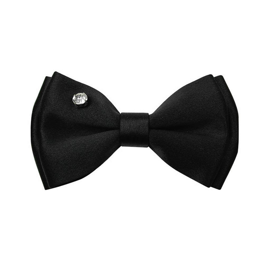 Pajarito Masculino Pajarita Formal preatada for Hombre Fiestas, Bodas(Black A)