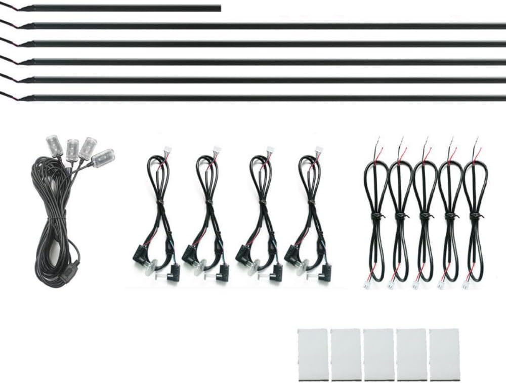 18 in 1 Symphony car Ambient Lights RGB car Interior Acrylic Light Guide Fiber Optic Universal Car Decoration Atmosphere Lights