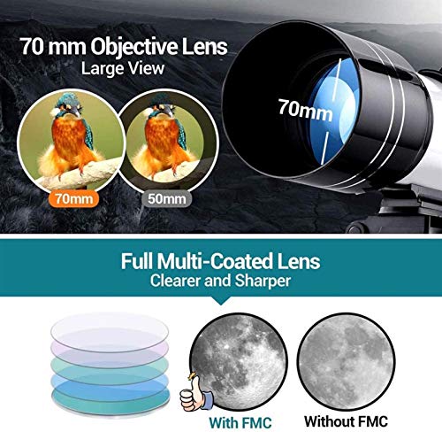 Telescopio Refractor de 70mm para Astronomía y Naturaleza miniatura 5