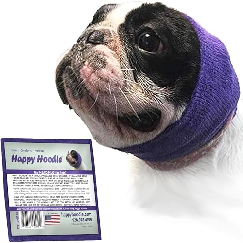 Happy Hoodie Hunde-Kapuze, reduziert Stress und Angst, Zwei Größen, Violett (Small)