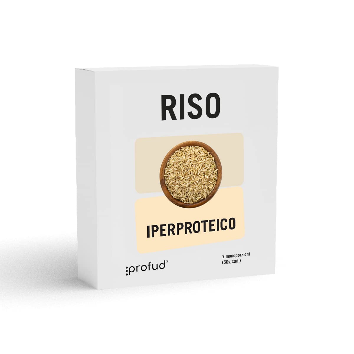 RISO IPERPROTEICO PROFUD - 60% DI PROTEINE - SOLO 0,6g di ZUCCHERI - 7 MONOPORZIONI DA 50g cad.