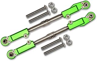Arrma Talion 6S BLX (ARA106048) Upgrade Parts Aluminum + Stainless Steel Rear Upper Arm Tie Rod - 10Pc Set Green