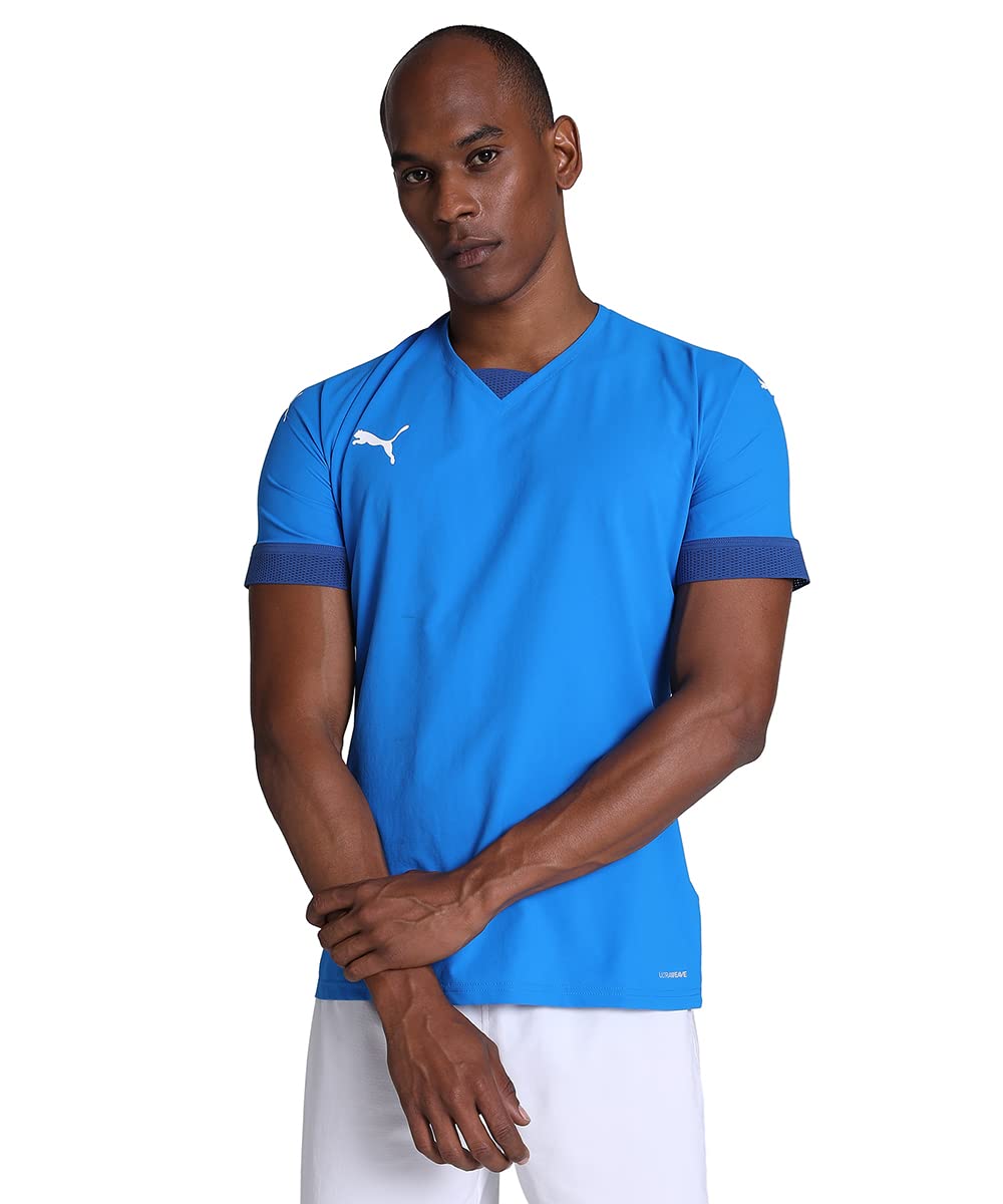 PUMA Men's Teamfinal Jersey Football Shirt, Electric Blue Lemonade-limoges, XXL