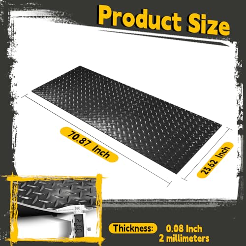 Image of Workbench Mat 70.87 inch x 23.62 inch Work Bench Pad, 2mm Non-Slip Steel Plate Tool Station for Painting, Woodworking, Crafting, DIY Building (70.87 inch x 23.62)