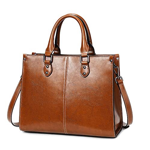 Grand sac à main femme cuir véritable chic idéal pour le travail et les sorties en ville