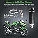 WATERWICH Motorcycle Muffler Compatible with Kawasaki Ninja 400 Z400 2018 2019 2020 2021 2022 2023